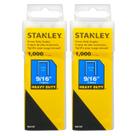 2 Grampos Grampeador Stanley Heavy Duty 14mm 9/16 Pol. Tapeceiro Marceneiro Estofado Pistola Manual