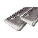 2 Grelha Ralo Linear Perfurada Em Inox 10x100cm Água Pluvial