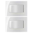 2 Interruptor Simples 10A Embutir Móvel Painel Madeira Branco