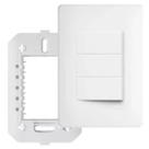 2 Interruptor Simples Triplo Habitat Branco Fame 2095