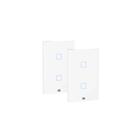2 Interruptor Touch Wifi Rf Com Placa 4x2 Whome 2 Canais 2 Interruptor Touch Wifi Rf Com Placa 4x2 Whome 2 Canais