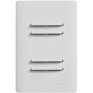 2 Interruptores Simples E 2 Interruptores Paralelos com Placa 4x2 Branca Da Linha Novara Dc1100-1