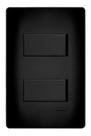 2 Interruptores Simples Preto Distantes 16A/250V Com Placa Suporte - FAME