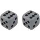 2 Jogo De Dado 16mm (1,6cm) Cinza - EJ Games
