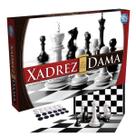 2 Jogos de Mesa em 1 Tabuleiro Xadrez e Dama Dobravel