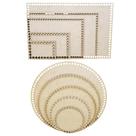 2 Kit 5 Placa Base Redonda / Retangular Cesto Fio Croche Mdf 2 Kit 5 Placa Base Redonda / Retangular Cesto Fio Croche Mdf
