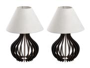 2 Kit Abajur Infantil Decorativo Luminária Casa Decoração -P-Preto