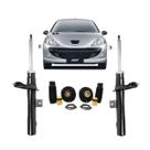 2 Kit Batente + Par Amortecedor Peugeot 207 2008 A 2014 Dianteiro Monroe