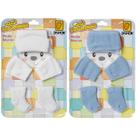 2 Kit Bebê Meias Touca Luvas Recém Nascido Menino Saída Maternidade 2 Kit Bebê Meias Touca Luvas Recém Nascido Menino Saída Maternidade