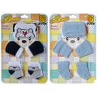 2 Kit Bebê Meias Touca Luvas Recém Nascido Menino Saída Maternidade 2 Kit Bebê Meias Touca Luvas Recém Nascido Menino Saída Maternidade
