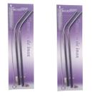 2 Kit com 2 Canudos de Inox + Escova para Limpeza 2 Kit com 2 Canudos de Inox + Escova para Limpeza