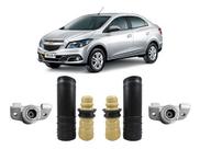 2 Kit Coxim Batente Amortecedor Traseiro Prisma 2017 18 19