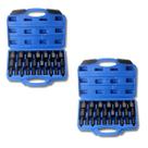 2 Kit Extrator P/ Parafusos Danificados Com 25 Peças Delta