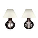 2 Kit Luminária Abajur Sala Decorativo Luminária Quarto -P-