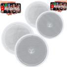 2 Kit Som Ambiente Caixa Ativa Blueto +passiva Teto Redonda