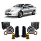 2 Kit Suporte Reparo Coxim + Rolamento Batente Coifa Suspensão Dianteira Toyota Camry 2012 2013 2014