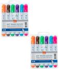 2 Kits Marcador Quadro Branco Brw Escrita Ponta 2mm 6 Cores 2 Kits Marcador Quadro Branco Brw Escrita Ponta 2mm 6 Cores