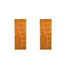 2 Kits Porta de Madeira Decorada 215x65cm com Batente de Aço 06cm Cantareira