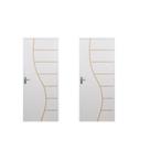 2 Kits Porta de Madeira Decorada 215x75cm com Batente de Aço 06cm Cantareira 2 Kits Porta de Madeira Decorada 215x75cm com Batente de Aço 06cm Cantareira