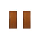 2 Kits Porta de Madeira Lisa 215x84cm com Batente de MDF Ultra 10cm Melamínica Marrom/Mogno MGM