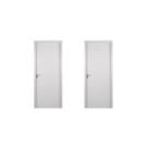 2 Kits Porta de Madeira Lisa 215x84cm com Batente de MDF Ultra 10cm Melamínico Abertura Direita Branco MGM