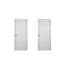 2 Kits Porta de Madeira Lisa 215x84cm com Batente de Mdf Ultra 16cm Melamínico Abertura Esquerda