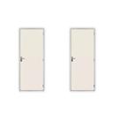 2 Kits Porta de Madeira Lisa 215x85cm com Batente de Aço 06cm Açomad