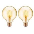 2 Lâmpadas Filamento de Led Retrô G95 4w 127v 220v Vintage 2400K Amarelo Âmbar 2 Lâmpadas Filamento de Led Retrô G95 4w 127v 220v Vintage 2400K Amarelo Âmbar