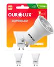 2 Lâmpadas LED Dicróica Mr11 4w Biv Gu10 30g Cor da Luz 2700k Amarelada Ourolux