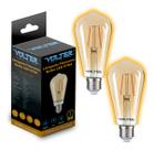 2 Lâmpadas Volter Filamento Led St64 Vintage 2w E27 Amarela 2 Lâmpadas Volter Filamento Led St64 Vintage 2w E27 Amarela