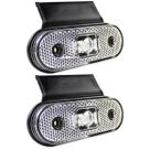 2 Lanterna Lateral Caminhão Carreta Facchini LED CR +Suporte