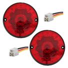 2 Lanterna Traseira Ônibus Caminhão 125mm 10 LED 24V VM + Conector