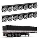 2 Lanternas 7 Marias Carreta LED Cristal 85mm Saída Fios