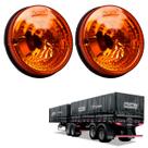 2 Lanternas Traseira Carreta Noma 125mm Âmbar Metalizada 2 Lanternas Traseira Carreta Noma 125mm Âmbar Metalizada