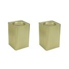 2 Lata Metal Quadrada Vazia 18l