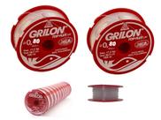 2 - Linhas Grilon Nylon Monofilamento 0,60mm - Carretel 100m Branco