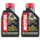 2 Litros Óleo De Motor Motul 5000+ 4t 20w50 Semi Sintético Honda Suzuki Yamaha Sundown Haojue Shineray Dafra