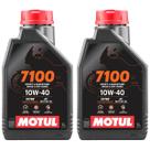 2 Litros Óleo De Motor Motul 7100 4t 10w40 100% Sintético Z1000 Z900 Z800 Versys Xj6 R1 Tiger 800 900 1200 Bonneville