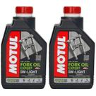 2 Litros Óleo Fluído Hidráulico Suspensão Garfo Bengala Motul Fork Oil Light 5w Semi Sintético