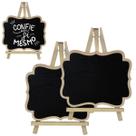2 Lousa Quadro Decorativo Com Tripé para Recados 35x30cm