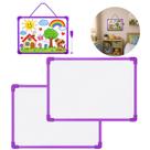 2 Lousas Infantil Quadro Branco 20x15cm Para Crianças