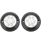 2 Luminária Universal Interna Ônibus Caminhão Baú PRETO LED