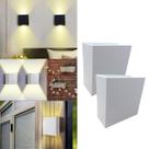 2 Luminárias Balizador Arandela Slim SMD LED De 6W Branco Quente Sobrepor Quadrada Com Facho De Luz Ajustável Regulável 2 Luminárias Balizador Arandela Slim SMD LED De 6W Branco Quente Sobrepor Quadrada Com Facho De Luz Ajustável Regulável