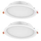 2 Luminárias Led De Embutir Redonda 3000k Ledvance 7021286