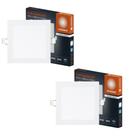 2 Luminarias Led Embutir Quadrada 18w Bivolt 4000k Ledvance