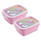 2 Marmita Bebê Pote Hermético Infantil Merenda Lanche Escolar 630ML -