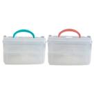 2 Marmitas Plástico Kit Box 2 Andares Divisórias