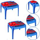 2 Mesinha Mesa Infantil Com Porta Copos Homem Aranha Azul