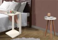 2 Mesinhas Diferentes Apoio Decorativo Enfeites Off White