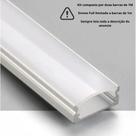 2 Metros Perfil Para Fita De Led Iluminação Linear Barra Sobrepor